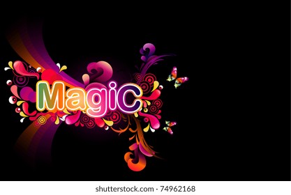 vector magic text illustration