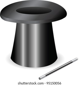 Vector - Magic wand and Hat