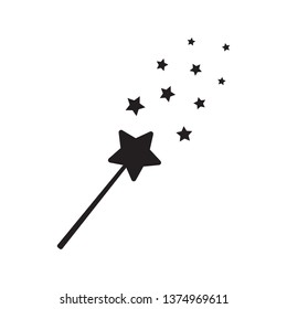 Vector Magic Wand icon with star sparkle.