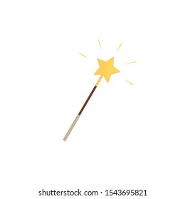 Vector magic wand illustration on white