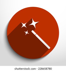 Vector magic wand web icon. Eps 10.