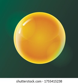 Vector Magic Yellow Shiny Glace Sphere 