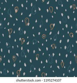 Vector Magical Autumn Pumpkin Colorful Seeds seamless pattern background. Perfect for fabric, scrapbooking and wallpaper projects.