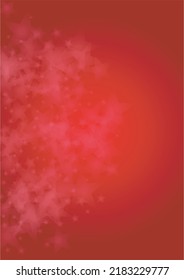 Vector Magical Glowing Background with Silver White and Purple Falling Stars on Red. Sparkle Star Night Cover and Card Design. Christmas and New Year Poster. Baby Fairy Print.