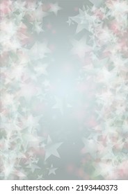 Vector Magical Glowing Background with Silver and Purple Falling Stars on Black. Sparkle Star Night Design. Glittery Confetti Frame. Cosmic Bokeh Light. Christmas and New Year Poster. Baby Fairy Print