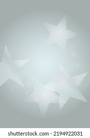 Vector Magical Glowing Background with Silver and Purple Falling Stars on Grey. Sparkle Star Sky Cover and Card Design. Glittery Confetti Frame. Christmas and New Year Poster. Baby Fairy Print.