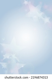Vector Magical Glowing Background with Silver and Purple Falling Stars on Grey. Sparkle Star Sky Cover and Card Design. Glittery Confetti Frame. Christmas and New Year Poster. Cosmic Bokeh Light.
