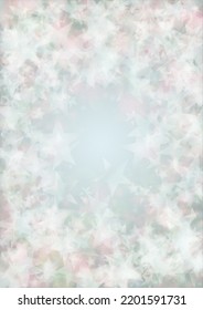 Vector Magical Glowing Background with Silver and Purple Falling Hexagon Snowflakes on Black. Falling Snow. Glittery Confetti Frame. Cosmic Bokeh Light. Christmas and New Year Poster. Winter Sky.