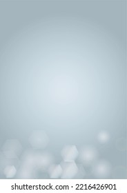 Vector Magical Glowing Background with Silver and Purple Falling Hexagon Snowflakes on Black. Falling Snow. Glittery Confetti Frame. Cosmic Bokeh Light. Christmas and New Year Poster. Winter Sky.