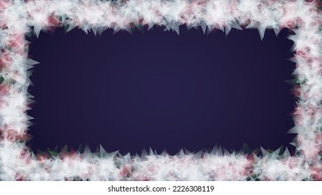 Vector Magical Glowing Background with Silver and Purple Falling Stars on Black. Christmass and New Year Poster. Glittery Confetti Frame Christmass Night Template Design.