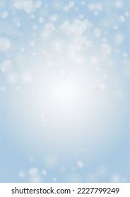 Vector Magical Glowing Background with Silver and Purple Falling Hexagon on Blue. Falling Snow. Glittery Confetti Frame. Christmas and New Year Design.  Water Bokeh Splash.