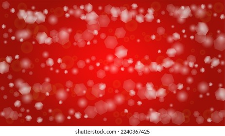 Vector Magical Glowing Background with Silver White and Purple Falling Stars on Red. Sparkle Star Night Cover and Card Design. Confetti Frame. Cosmic Bokeh Light. Christmas and New Year Poster.