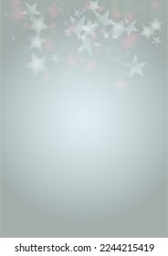Vector Magical Glowing Background with Silver and Purple Falling Hexagon Snowflakes on Black. Falling Snow. Glittery Confetti Frame. Cosmic Bokeh Light. Christmas and New Year Poster. Winter Sky.