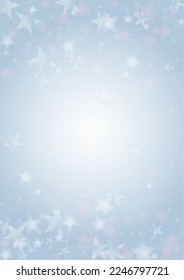 Vector Magical Glowing Background with Silver and Purple Falling Stars on Grey. Sparkle Star Sky Cover and Card Design. Glittery Confetti Frame. Christmas and New Year Poster. Baby Fairy Print.
