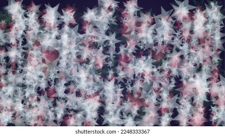 Vector Magical Glowing Background with Silver and Purple Falling Stars on Black. Christmass and New Year Poster. Glittery Confetti Frame. Magical Web Page Design.