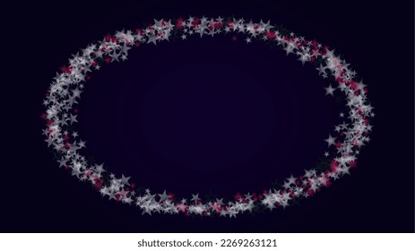 Vector Magical Glowing Background with Silver and Purple Falling Stars on Black. Christmass and New Year Poster. Baby Fairy Print. Christmass Night Template Design.