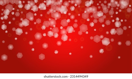 Vektorgrafik-glänzender Hintergrund mit silberweißen und violetten Fallstern auf Rot. Sparkle Star Night Cover und Kartendesign. Konfetti-Rahmen. Kosmisches Bokeh-Licht. Weihnachts- und Neujahrspopster.