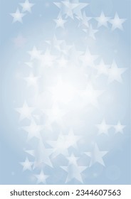 Vector Magical Glowing Background with Silver and Purple Falling Stars on Grey. Sparkle Star Sky Cover and Card Design. Glittery Confetti Frame. Christmas and New Year Poster. Baby Fairy Print.