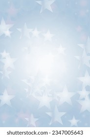 Vector Magical Glowing Background with Silver and Purple Falling Stars on Grey. Sparkle Star Sky Cover and Card Design. Glittery Confetti Frame. Christmas and New Year Poster. Baby Fairy Print.