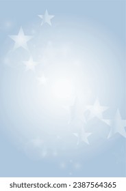 Vector Magical Glowing Background with Silver and Purple Falling Stars on Grey. Sparkle Star Sky Cover and Card Design. Glittery Confetti Frame. Christmas and New Year Poster. Cosmic Bokeh Light.