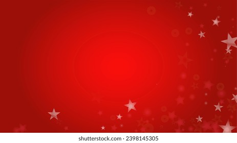 Vector Magical Glowing Background with Silver White and Purple Falling Stars on Red. Sparkle Star Night Cover and Card Design. Confetti Frame. Cosmic Bokeh Light. Christmas and New Year Poster.