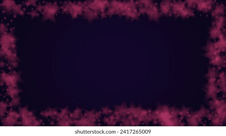 Vector Magical Glowing Background with Silver and Purple Falling Stars on Black. Christmass and New Year Poster. Cosmic Bokeh Light. Sparkle Star Night Banner Design.
