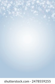 Vector Magical Glowing Background with Silver and Purple Falling Stars on Grey. Sparkle Star Sky Cover and Card Design. Glittery Confetti Frame. Christmas and New Year Poster. Cosmic Bokeh Light.