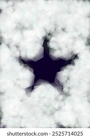 Vetor Magical Fundo brilhante com prata e roxo queda Hexágono flocos de neve em preto. Neve Caindo. Quadro de Confete Brilhante. Luz Cósmica Bokeh. Cartaz de Natal e Ano Novo. Céu de inverno.