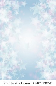 Vetor Magical Fundo brilhante com prata e roxo estrelas em queda em cinza. Sparkle Star Sky Cover e design do cartão. Quadro de Confete Brilhante. Cartaz de Natal e Ano Novo. Impressão de Fada do Bebê.
