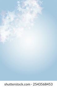 Vector Magical Glowing Background with Silver and Purple Falling Stars on Grey. Sparkle Star Sky Cover and Card Design. Glittery Confetti Frame. Christmas and New Year Poster. Baby Fairy Print.