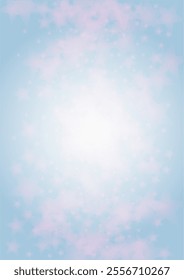 Vector Magical Glowing Background with Silver and Purple Falling Stars on Grey. Sparkle Star Sky Cover and Card Design. Glittery Confetti Frame. Christmas and New Year Poster. Baby Fairy Print.
