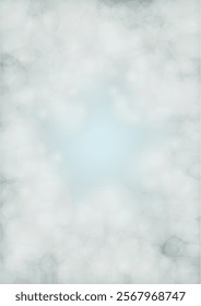 Vector Magical Glowing Background with Silver and Purple Falling Hexagon on Blue. Falling Snow. Glittery Confetti Frame. Christmas and New Year Design. Winter Sky. Summer Sunshine. Water Bokeh Splash.