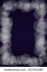 El fondo del Vector mágico de oro brilla con unos Círculos brillantes borrosos en negro. Textura de niebla estelar. Impresión de vacaciones brillante. Diseño de Navidad y Año Nuevo. Luz brillante en morado oscuro. Fondo Bokeh.