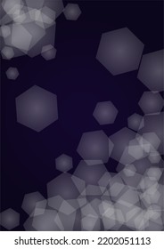 El fondo del Vector mágico de oro brilla con unos Círculos brillantes borrosos en negro. Textura de niebla estelar. Impresión de vacaciones brillante. Diseño de Navidad y Año Nuevo. Luz brillante en morado oscuro. Fondo Bokeh.