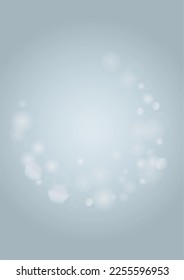 Vector Magical Gold Shine Background with Blurred Glowing Circles on Black. Starlight Fog Texture. Glitter Holiday Print. Christmas and New Year Design. Glowing Light on Dark Purple. Bokeh Background.
