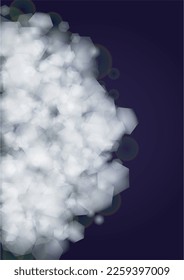 El fondo del Vector mágico de oro brilla con unos Círculos brillantes borrosos en negro. Textura de niebla estelar. Impresión de vacaciones brillante. Diseño de Navidad y Año Nuevo. Luz brillante en morado oscuro. Fondo Bokeh.