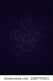 El fondo del Vector mágico de oro brilla con unos Círculos brillantes borrosos en negro. Textura de niebla estelar. Impresión de vacaciones brillante. Diseño de Navidad y Año Nuevo. Luz brillante en morado oscuro. Fondo Bokeh.