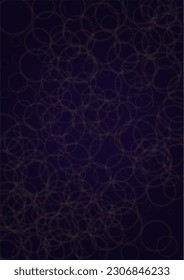 El fondo del Vector mágico de oro brilla con unos Círculos brillantes borrosos en negro. Textura de niebla estelar. Impresión de vacaciones brillante. Diseño de Navidad y Año Nuevo. Luz brillante en morado oscuro. Fondo Bokeh.