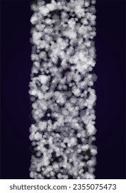 El fondo del Vector mágico de oro brilla con unos Círculos brillantes borrosos en negro. Textura de niebla estelar. Impresión de vacaciones brillante. Diseño de Navidad y Año Nuevo. Luz brillante en morado oscuro. Fondo Bokeh.
