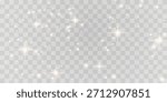 Vector magical light dust, dusty shine. Flying particles of light. Christmas light effect. Sparkling particles of fairy dust glow in transparent background. Vector illustration on png