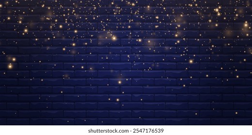 Vector magical light dust, dusty shine. Flying particles of light. Christmas light effect