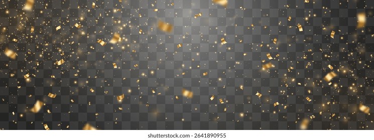 Vector magical light dust, dusty shine. Flying particles of light png