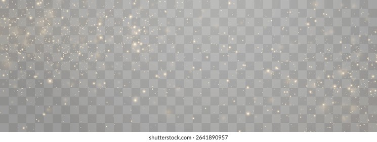 Vector magical light dust, dusty shine. Flying particles of light png