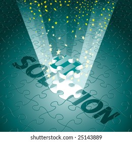 Vector Magical Solution for Business in Teal