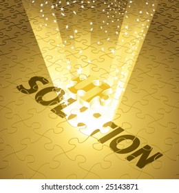 Vector Magical Solution for Finance/Money in Gold