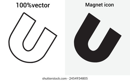 Vector magnet icon set eps 10