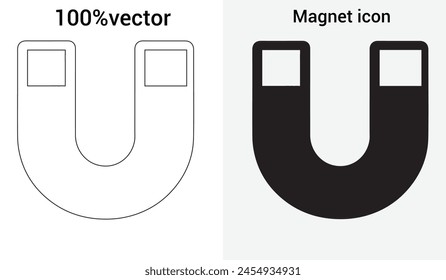 Vector magnet icon set eps 10