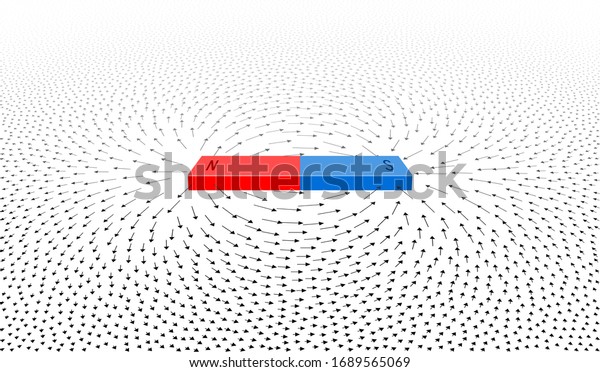 Vector magnetic field on white background. RGB.
Global colors