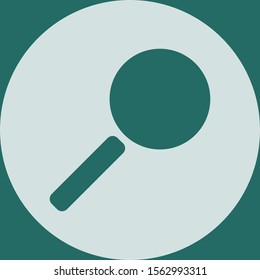 Vector magnifier icon in green.