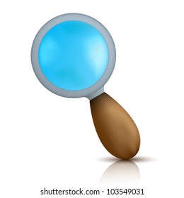 Vector magnifier isolated on white. Eps10